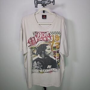 Bob Marley Graphic T-shirt By Zion Rootswear Retro Y2K 2010 Unisex Size 2X
